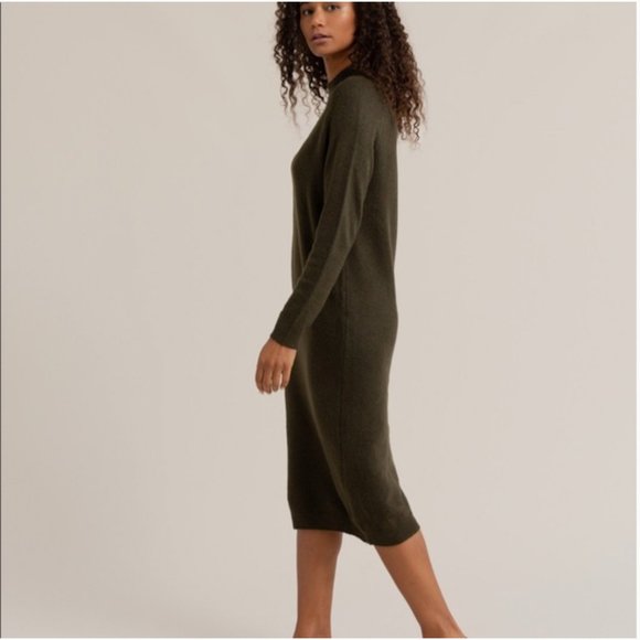 Modern Citizen Cheyenne Mock-Neck Sweater Dress - Green - Size M/L - Picture 9 of 9